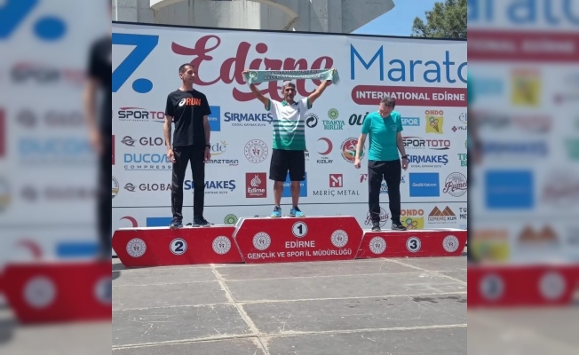 Edirne Maratonu’nda Manisalı Atlet Ahmet Bayram Şampiyon oldu
