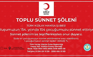 Türk Kızılay Manisa Şubesi, 154 Çocuğu Sünnet Ettirecek