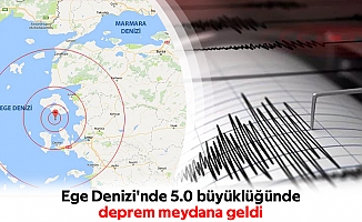 Ege Denizinde 4.9 Büyüklüğünde Deprem!