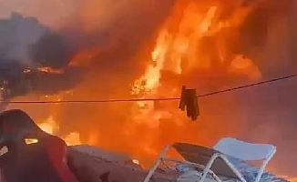 Maltepe'deki yangın evlere ulaştı! Dehşet veren görüntüler!