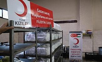 Kızılay’ın Gazze’deki aşevi yeniden yemek çıkarmaya başladı