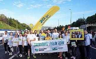 Gönüllüler, İstanbul Maratonu’nda otizmli çocuklar için koştu
