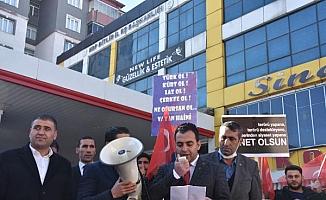 Bitlis'te şehit yakınları ile gazilerden DEM Parti'ye tepki