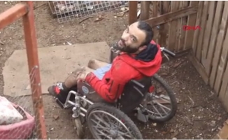 Evde yangın çıktı; baba tekerlekli sandalyedeki oğlunu kurtardı